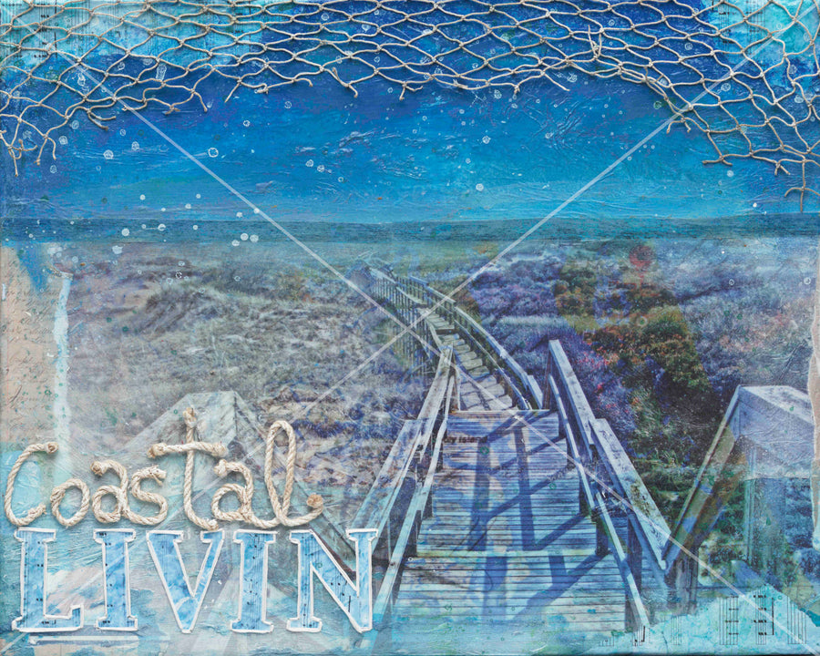 Original Artwork-Coastal LIVIN canvas